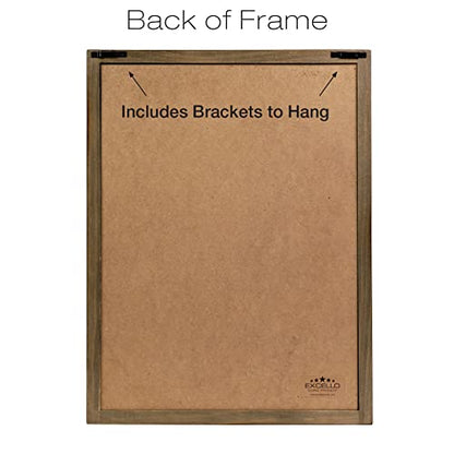 Excello Global Products Wooden Chalkboard 13 by 17 in Photo Frame Christmas Decoration with White Chalks, Version 1, Set of 2 Boards