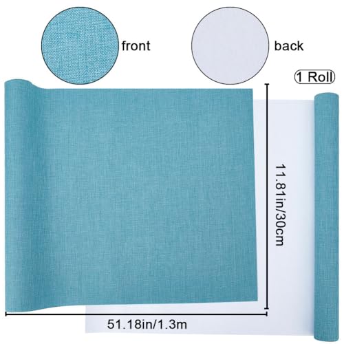 CRASPIRE 51 x 11.8inch Linen Book Cloth for Book Binding Fabric Surface Paper Backed Bookcover Books Album Scrapbooking Archival DIY Covering Protector Bookcloth Bookbinding Supplies Cadet Blue - color: Army Blue