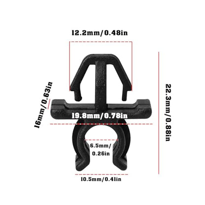 SING F LTD 4Pcs Car Hood Support Prop Rod Holder Clip 65722-JA000 65722JA000 Compatible with Nissan Altima 2007-2024 6.5x10.5x22.3mm