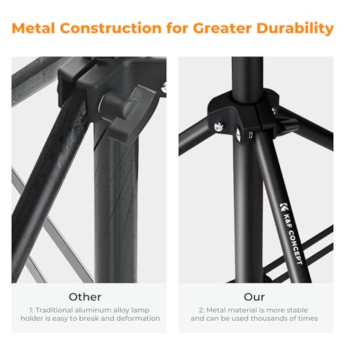 K&F CONCEPT Light Stand for Photography, 7.5ft/2.3M Portable Extendable Photo Video Tripod Stand, Lighting Tripod with 1/4" Screw for Lighting/Strobe Light/Webcams/Cameras/Softbox, with Storage Bag - size: 2.3M
