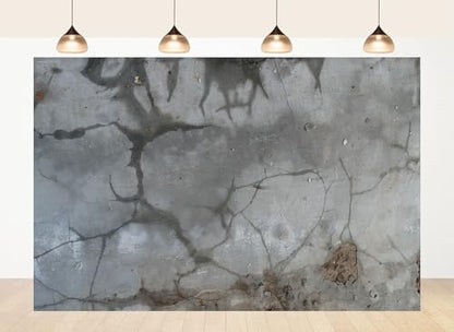 7x5ft Fabric Cracked Concrete Texture Backdrop Weathered Cement Surface Photography Background for Industrial Theme Party Decor Banner Photo Studio Home Wall Hanging Tapestry - size: 7X5ft