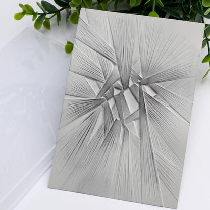 Briartw 3D Embossing Folder for Card Making Adding Textured Detail to Paper Crafting 6.3x4.5inch Clear Texture Plate Perfect for Heavyweight Cardstock (≥250gsm/92lb),Brilliant Light Texture Template - color: Brilliant Light