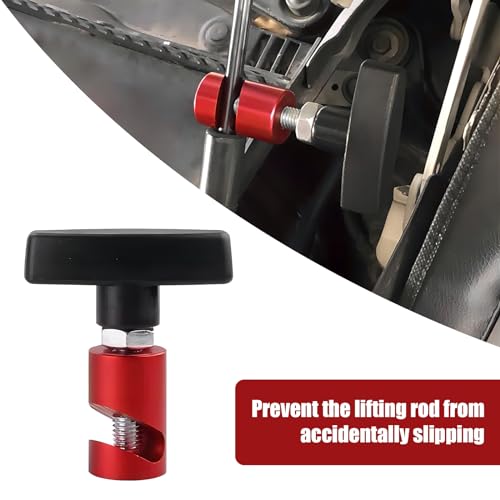UGSHY 1 PC M12 x 1.25 Car Modification Hood Prop Accessories, Metal Anti-Pinch Vehicle Hood Prop Tool, Universal Automotive Hood Trunk Tailgate Lift Support Holder for Truck SUV Car (Red) - color: Red