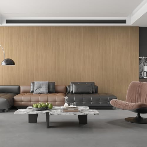 16"x118" Light Brown Wood Grain Contact Paper No Bubbles Self Adhesive Wallpaper Waterproof Wood Vinyl Wrap Matte Wooden Peel and Stick Wallpaper Faux Natural Wood Stickers for Cabinets Drawer Table - color: Light Brown, size: 15.7" x 118"