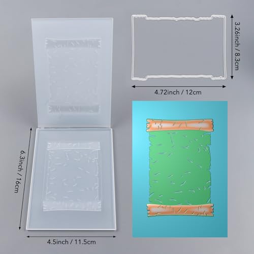 BAOFALI 3D Embossing Folder and Metal Die Set for Card Making,Book Shape Background Plastic Textures Fades Embossing for Paper Crafting Handmade Crafts Graduation Season Scrapbook Card Decorati - color: Book Shape