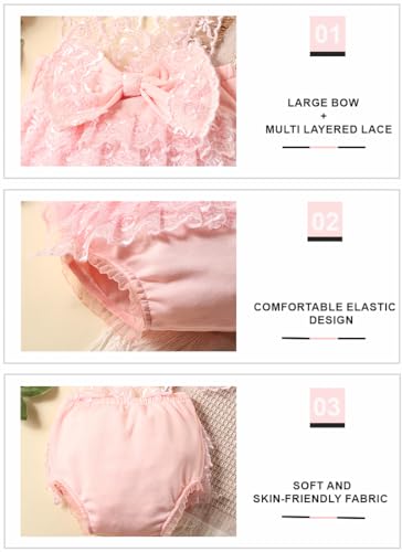 Ylsteed Newborn Photography Outfits Girl Newborn Photography Props Lace Romper Baby Photo Shoot Outfits Girls Photo Props (Strap Style - Pink) - color: Pink