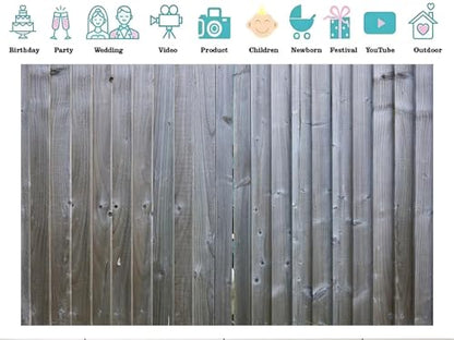 8x8ft Fabric Gray Wooden Plank Fence Backdrop Vertical Wood Grain Texture Background for Farm Shoots, DIY Craft Photography, Outdoor Portraits Photo Shoot Studio Props - size: 8X8ft
