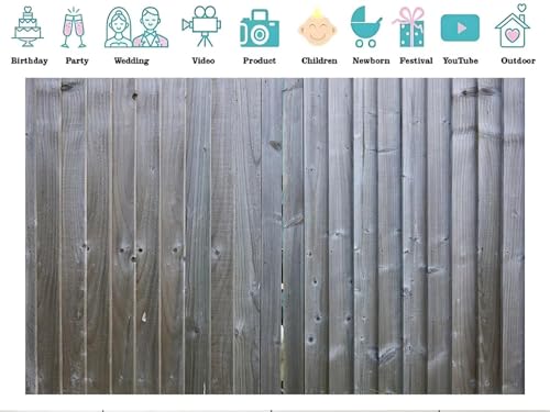 5x4ft Fabric Gray Wooden Plank Fence Backdrop Vertical Wood Grain Texture Background for Farm Shoots, DIY Craft Photography, Outdoor Portraits Photo Shoot Studio Props - size: 5X4ft