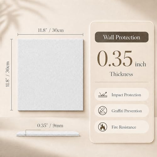 Large Cork Boards for Walls – 36" x 24" Self Adhesive Felt Wall Tiles, Ideal for Office Black Bulletin Board, Easy to Install Pin Board Photo Board - color: White, size: 24" X 36"