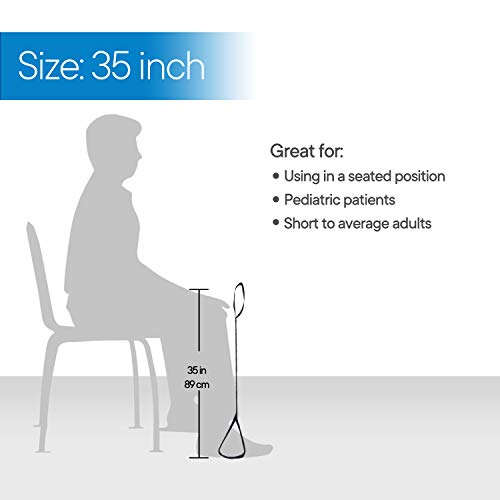 RMS Premium 35” Leg Lifter with Hand Strap & Foot Loop – Long-Term Orthopedic Daily Living Aid for Chronic Hip, Knee & Mobility Limitations - size: 35 Inch (Pack of 1)