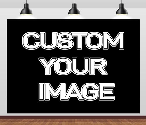 BELECO 8x8ft Fabric Custom Backdrop with Picture Logo Text Customize Your Design Personalized Background Customized Backdrop Banner for Party Decor Birthday Wedding Christmas Photoshoot Home Decor - size: 8x8FT