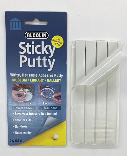 3oz Museum Sticky Putty Reusable Repositionable Museum & Gallery Quality Adhesive Putty, Won't Dry Out - size: 1 Pack