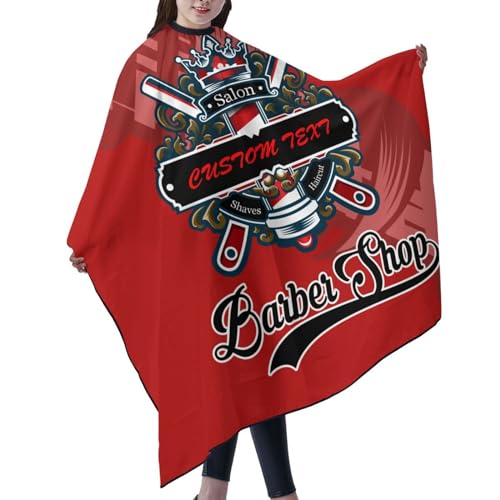 Custom Barber Cape, Personalized Haircut Salon Cape for Men - color: Barber-salon 3