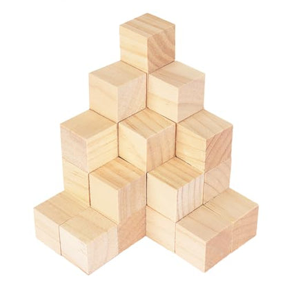 GNIEMCKIN 30 Packs Wooden Blocks for Crafts, 2.36 Inch Pine Wood Cubes, Wooden Cubes for Paint, Stamp, Decorate, DIY Projects and Personalized Gifts - size: 30 Packs 2.36 Inch
