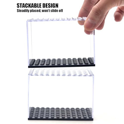 6PCS Minifigure Display Case for Lego, Acrylic Building Block Display Box for Action Figure, Stackable Lego Minifigures Display Case for Mini-Figure - color: Transparent