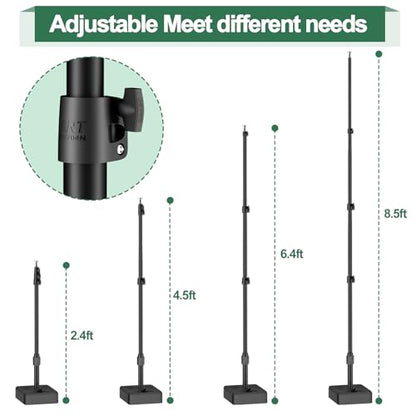EMART Backdrop Stand with Heavy Duty Water Tank Base 8.5x10ft Adjustable Metal Photo Backdrop Stand Kit Pipe and Drape Background Frame for Birthday Party, Wedding Decorations, Studio Photography - size: 8.5x10ft