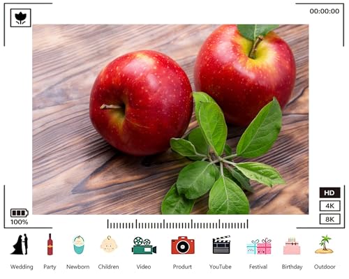 Trykid 10x7ft Red Apple Wood Table Backdrop Warm Rustic Farmhouse Vibe Photography Background Food Styling Harvest Party Table Setting Tapestry Party Decoration Photo Studio Prop Fabric - size: 10x7ft