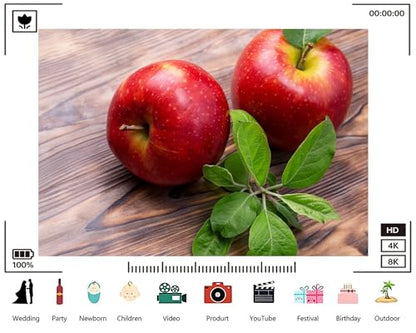 Trykid 10x7ft Red Apple Wood Table Backdrop Warm Rustic Farmhouse Vibe Photography Background Food Styling Harvest Party Table Setting Tapestry Party Decoration Photo Studio Prop Fabric - size: 10x7ft
