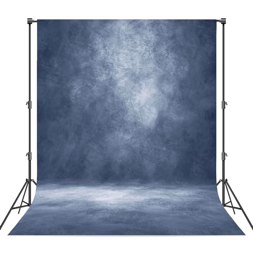 Abstract Professional Photography Backdrop for Portrait Photo Props Booth Background Photoshoot Studio with Polyester Fabric Roller Pocket on Top (8x10ft,Blue,No Stand) - color: Dark Blue, size: 8'x10'