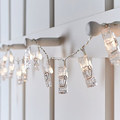 Charmed Battery Operated Fairy String Lights LED Photos Clips Lights in Warm White (40 LED) - size: 40 LED