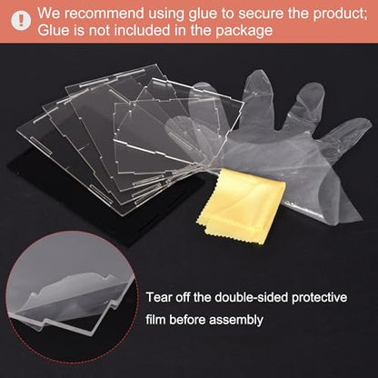uxcell Acrylic Clear Display Case Box Dustproof Protection Showcase Cube Collectibles Show Box 7.9x5.9x5.9inch - size: 7.9x5.9x5.9 Inch