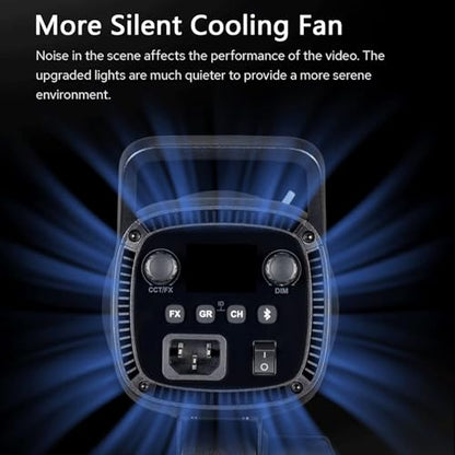 Godox SL60IID LED Video Light Kit, 70W x2 Daylight Continuous Lighting for Photography Podcast, Studio Fill Light APP Controlled with Bowens Mount, 8 FX Effect, Softbox, Light Stand, Remoter Bag - size: SL60II-D kit