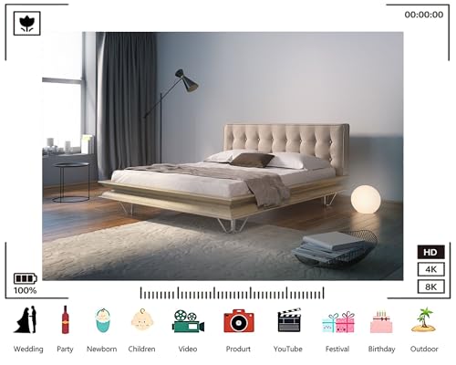Trykid 10x8ft Modern Minimalist Bedroom Backdrop Light Wood Bed Neutral Tone Interior Scenery Photography Background Scandinavian Home Party Decoration Tapestry Photo Booth Prop Fabric - size: 10x8ft