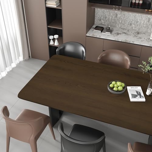 15.7"x354" Thickened Wood Contact Paper Peel and Stick Waterproof Self Adhesive Wallpaper Brown Textured Wallpaper Wood Grain Contact Paper Desk Countertop Vinyl Wrap for Cabinet Table Drawer Shelf RV - color: Dark Brown, size: 15.7" x 354"