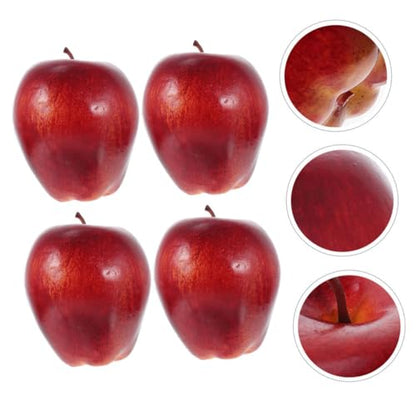 Homoyoyo 3pcs Artificial Red Delicious Fruit Models Lifelike Fake Photography Props for Home Decoration Table Centerpieces and Event Styling and Realistic Design