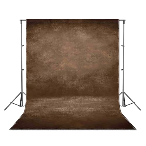 8x12ft Fabric Brown Abstract Texture Photography Backdrop (No Stand No Clips) Portrait Photoshoot Background Adult Newborn Child Headshot Photo Studio Props Booth Rod Pocket On Top - color: Brown, size: 8'x12'