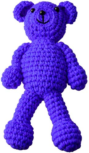 ECYC Newborns Crochet Beanie with Bear Doll Baby Picture Outfits Photography Bat - color: Navy