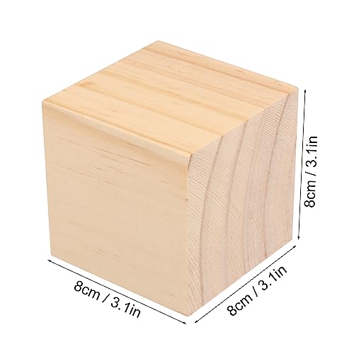 GNIEMCKIN 10 Packs Wooden Blocks for Crafts, 3.15 Inch Pine Wood Cubes, Wooden Cubes for Paint, Stamp, Decorate, DIY Projects and Personalized Gifts - size: 10 Packs 3.15 Inch