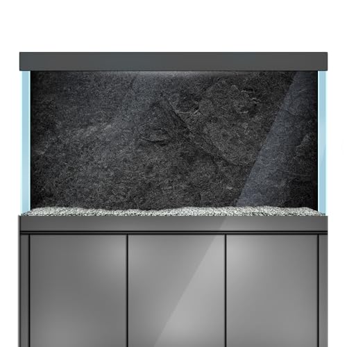 Aquarium Background Stickers - Black Stone Texture- Fish Tank Reptile Terrarium Decor Poster (60 x 30 cm / (23.6 x 11.8 inches)) - size: 60 x 30 cm / (23.6 x 11.8 inches)