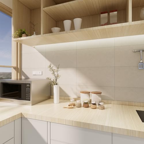 Peel and Stick Wall Panels, PP Marble Tiles 11.8"x23.6" 8 Sheets for Laundry Room, Basement, Entryway & Wet Bar Backsplash (Beige Rosa Girona) - color: Beige Rosa Girona