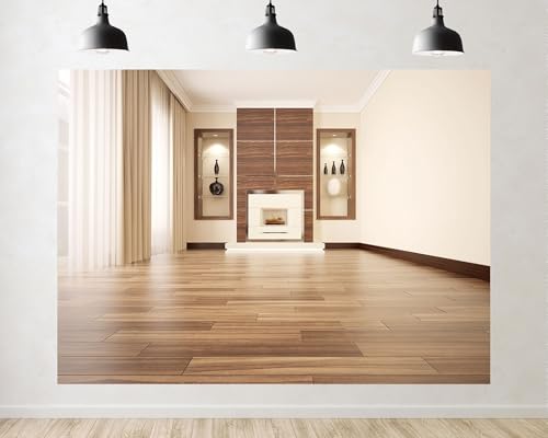 Trykid 12x10ft Bright Modern Empty Room Backdrop Clean Minimalist Neutral Interior Photography Background Home Studio Shoot Lifestyle Party Decoration Tapestry Photo Booth Prop Fabric Backdrop - size: 12x10ft