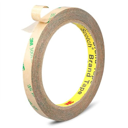 P7yaumy 0.39in x 36ft 300LSE Double Sided Tape for Scrapbook, Heavy Duty Mounting Tape, Transparent Adhesive Sticky Tape for Picture Hanging Strips, Poster, LED Strips, Art Craft - size: 0.39in x 36ft