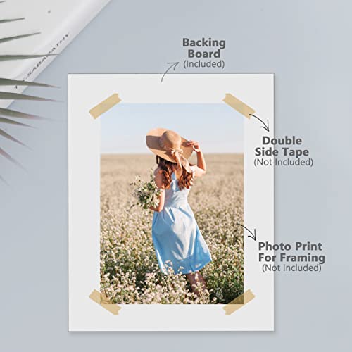 10 Pack 16x20 White Backing Boards, Uncut Mat Board 16x20, Acid Free Backerbords for 11x14 Photos, Pictures, Artwork and Paints - size: white 10pc backings 16x20