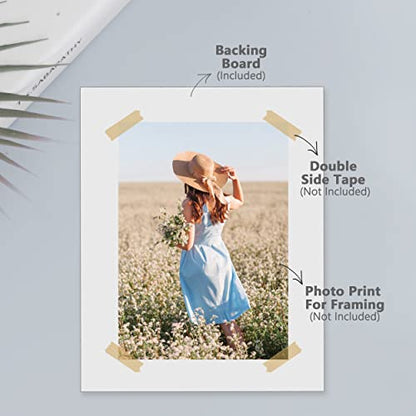 10 Pack 16x20 White Backing Boards, Uncut Mat Board 16x20, Acid Free Backerbords for 11x14 Photos, Pictures, Artwork and Paints - size: white 10pc backings 16x20