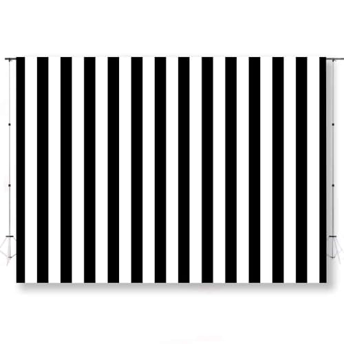 Black White Strips Photography Backdrop Striped Photography Backdrop Birthday Party Wedding Baby Shower Decoration Photo Studio Props - color: Black, size: Customize