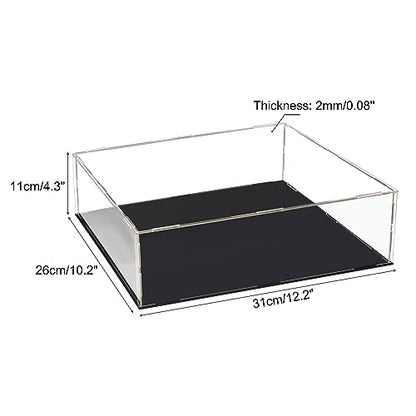 uxcell Acrylic Clear Display Case Box Dustproof Protection Showcase Cube Collectibles Show Box 11.8x9.8x3.9inch - size: 11.8x9.8x3.9 inch