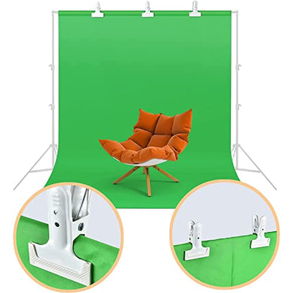 Heavy-Duty Spring Clamps (4-Pack) - 4" Clips for Photography Backdrops, Woodworking, and Home Improvement (White)