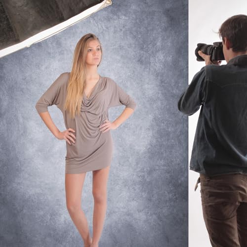Mocsicka Light Grey Photography Backdrops Texture Abstract Photo Backdrop Vintage Headshot Portrait Background for Photography Studio Props (Light Grey, 8x10ft) - color: Light Grey, size: 8x10ft