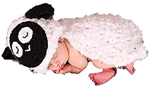 Matissa Newborn Baby Girl/Boy Crochet Knit Costume Photography Prop Hats Outfits - color: Little Lamb