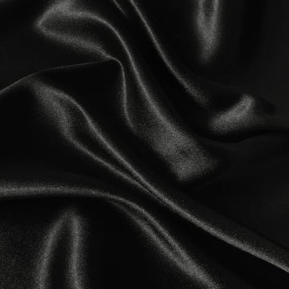 RUDONG M Satin Photography Backdrop 3.3x2.5ft - Wrinkle-Free Silky Fabric Background for Jewelry/Cosmetics/Flat Lay/Studio, Black Backdrop Cloth (100x75cm) - color: Black