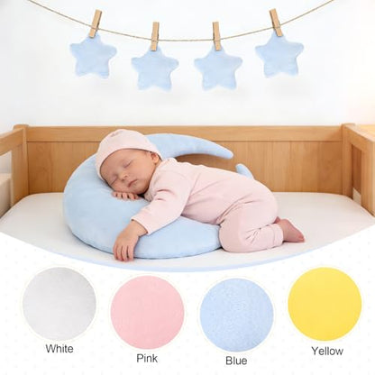 Newborn Photography Props 5Pcs Baby Moon Star Pillow Set Newborn Photography Posing Pillows Adjustable Photography Props, Blue - color: Baby Blue