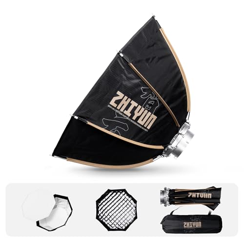 ZHIYUN CINPEER 60D Bowens Mount Octagonal Softbox Quick Release with Honeycomb Grid for Photography Studio, Video Recording, Portraits Shooting ZHIYUN Molus G-Series B-Series - size: 60CM