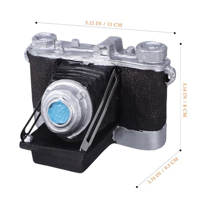 Veemoon Retro Camera Ornaments Resin Camera Model Decor Antique Camera Display Props Showcase Decorative Handcrafted Collectible Figurine Desktop Decoration Photographer Gifts (5 * 3.7 * 3inch)