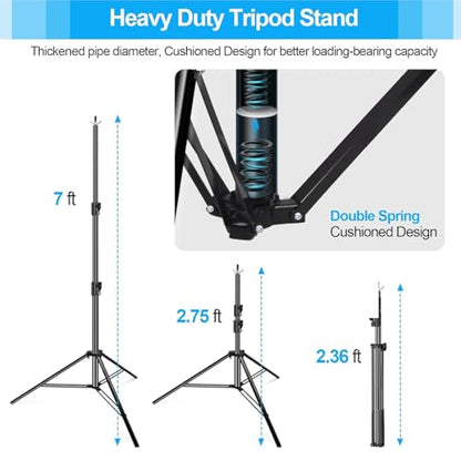 EMART Heavy Duty Backdrop Stand, 7 x 10ft Adjustable Background Support System Kit with Carry Bag for Photography - size: 7x10ft