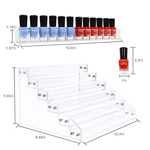 Organizer Rack Stand Holder Large Capacity Acrylic Clear 6 Layers for Nails Polish Essential Oil Lipstick Sunglasses - style: 6 Layers