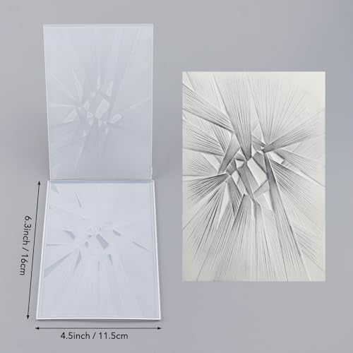 Briartw 3D Embossing Folder for Card Making Adding Textured Detail to Paper Crafting 6.3x4.5inch Clear Texture Plate Perfect for Heavyweight Cardstock (≥250gsm/92lb),Brilliant Light Texture Template - color: Brilliant Light